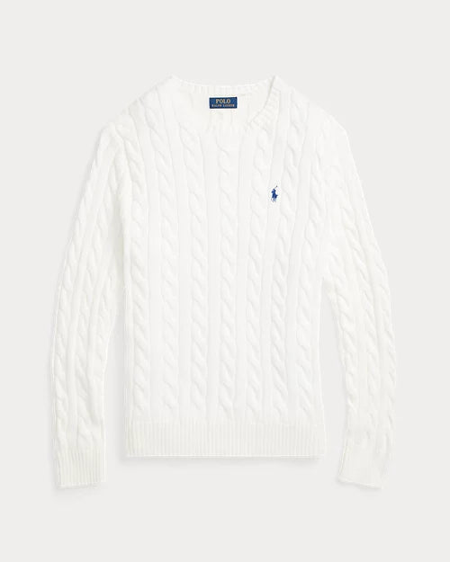 Ralph Lauren| Pull en coton torsadé Blanc