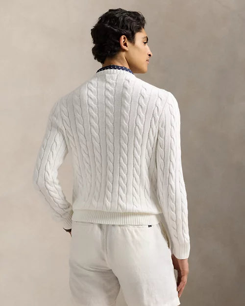 Ralph Lauren| Pull en coton torsadé Blanc
