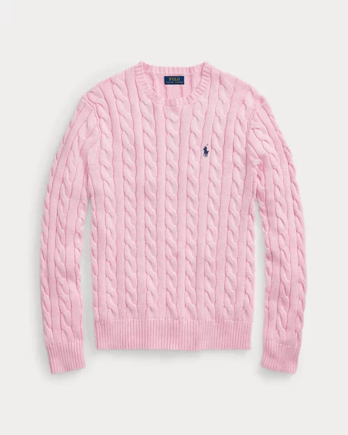 Ralph Lauren| Pull en coton torsadé Rose