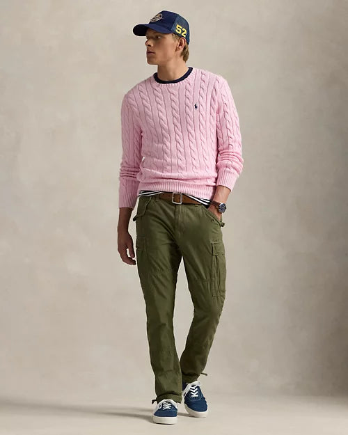 Ralph Lauren| Pull en coton torsadé Rose