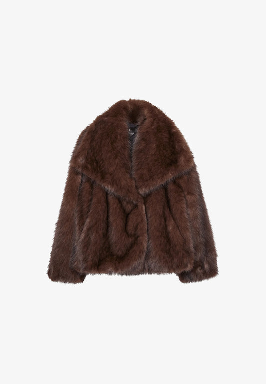 Veste Fourrure Marron