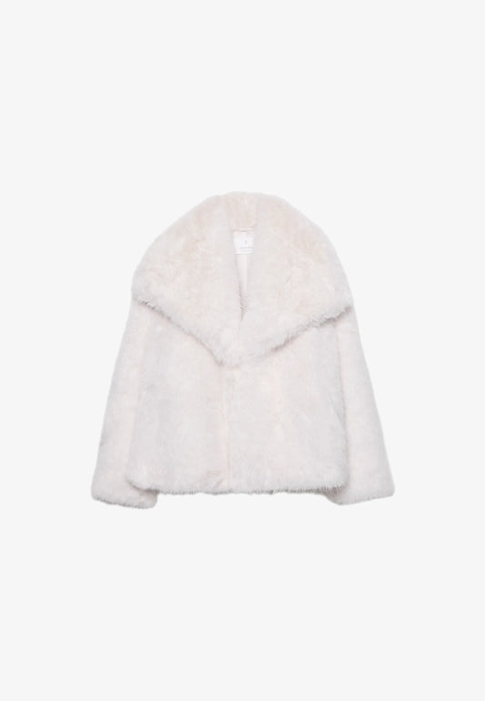 Veste Fourrure Blanc