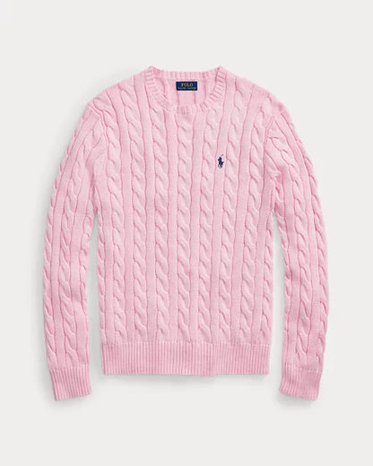 Ralph Lauren| Pull en coton torsadé Rose