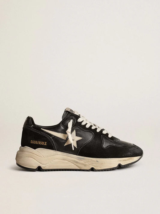 GGDB - Running Sole en cuir nappa et suède noirs