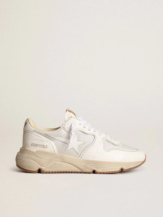 GGDB - Running Sole en mesh et cuir nappa blancs