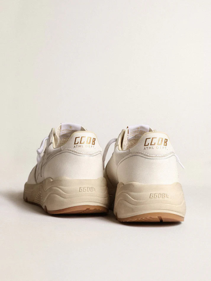 GGDB - Running Sole en mesh et cuir nappa blancs