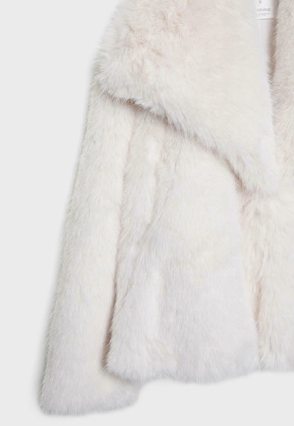 Veste Fourrure Blanc