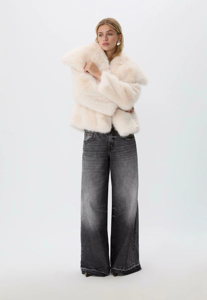 Veste Fourrure Blanc