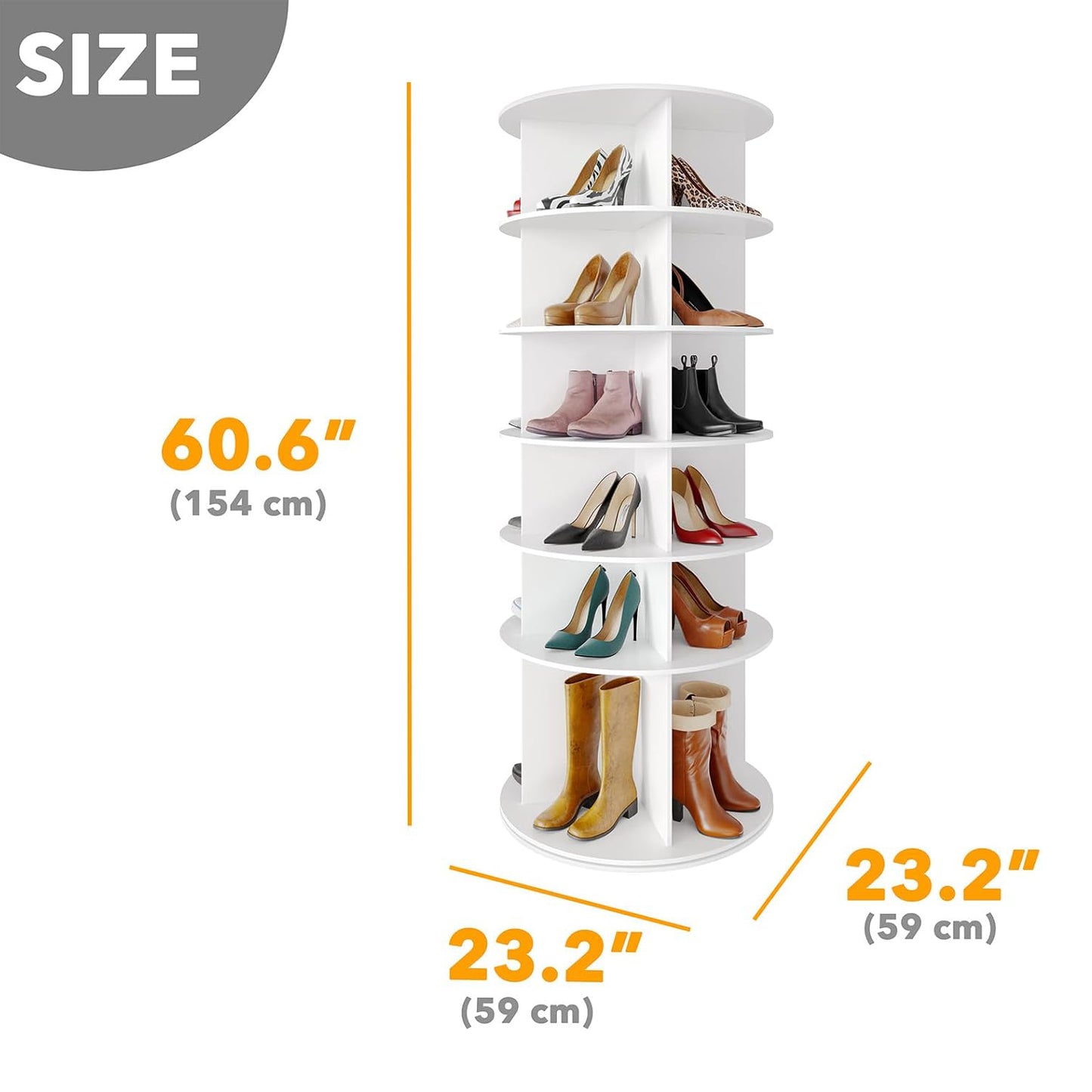 Meuble à chaussures Pivotant