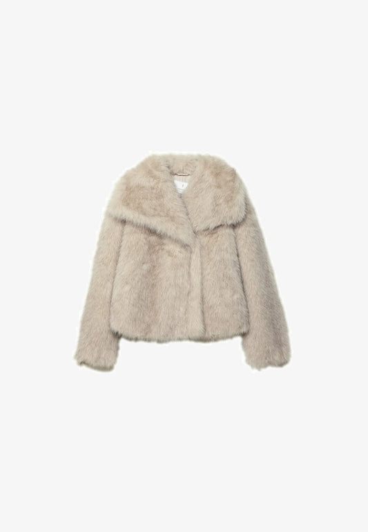 Veste Fourure Beige